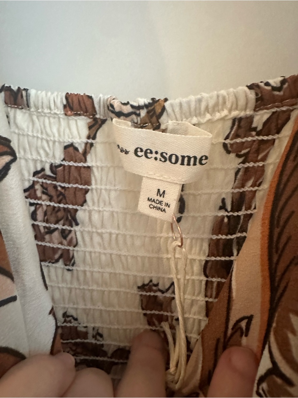 NWT ee:some Boho Wide Leg Romper/Jumpsuit | Size Medium | Floral Print - Picture 6 of 8